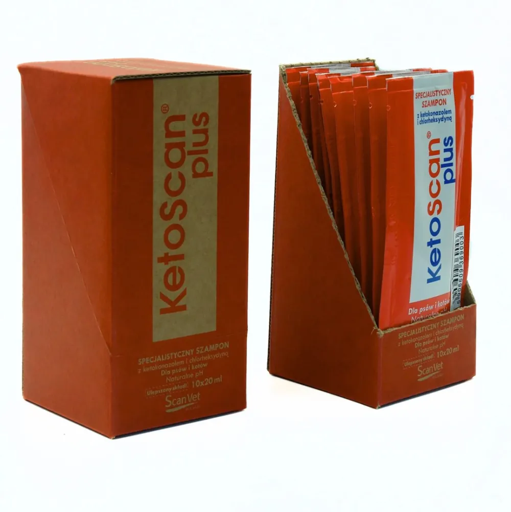 Sampon pentru caini si pisici ScanVet KetoScan Plus 10 x 20 ml