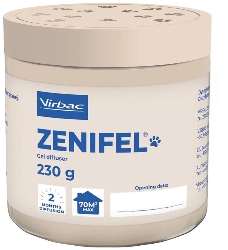 VIRBAC Zenifel - gel diffuser with calming cat pheromones - 230 g