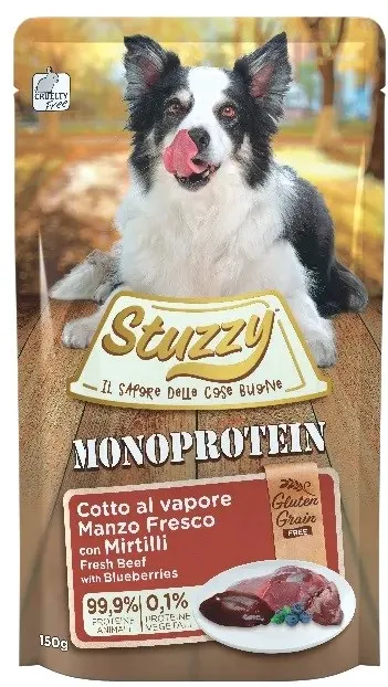 STUZZY Monoprotein Beef with blueberries - wet dog food - 150 g
