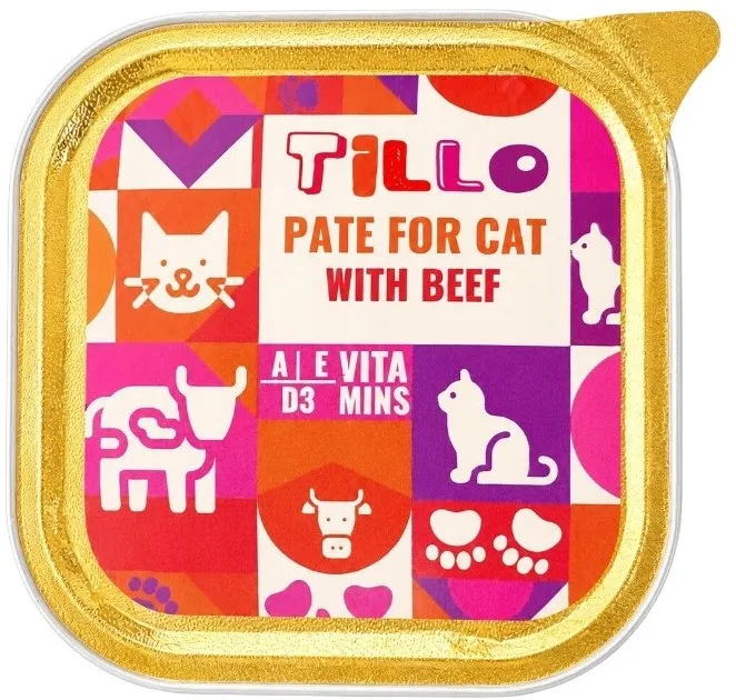 TILLO Pate Beef - wet cat food - 100g