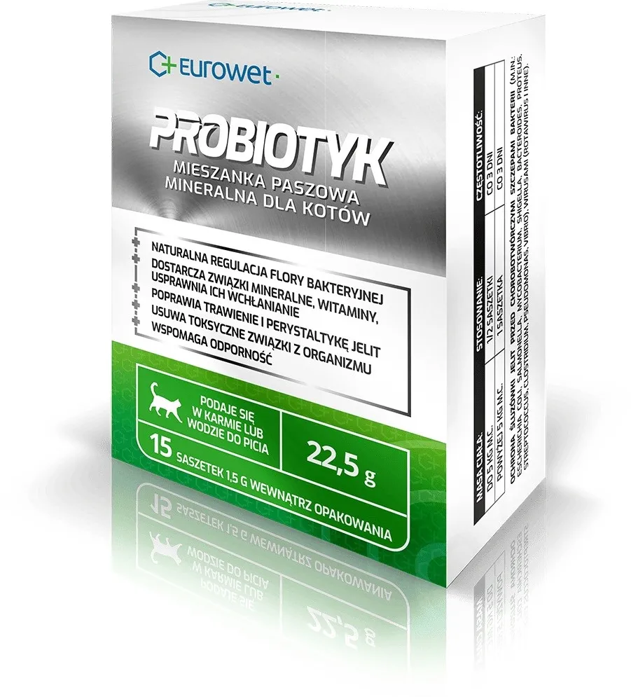 EUROWET Probiotic - dietary supplements for cats - 15x1,5g