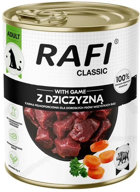 RAFI Classic with game - wet dog food - 800g