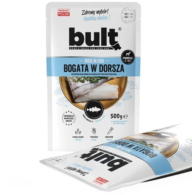 BULT Rich in cod - wet dog food - 500g
