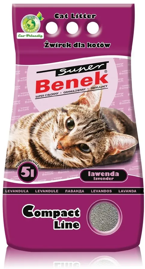Certech Super Benek Compact Lavender - Cat Litter Clumping 5 l