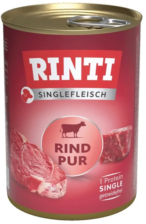 RINTI Singlefleisch Pur Beef - wet dog food - 400g