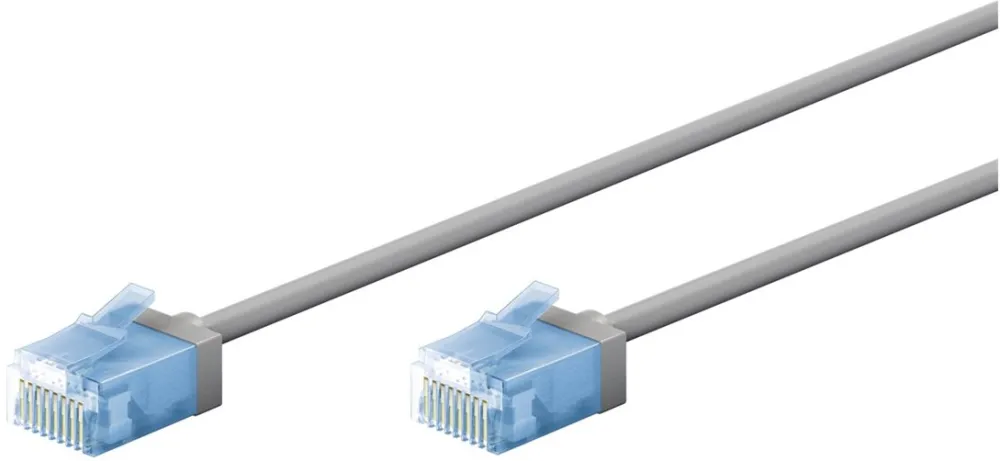 Cablu patch GOOBAY 74219 Cat6A U/UTP slim ultra-flexibil 0.15 m gri