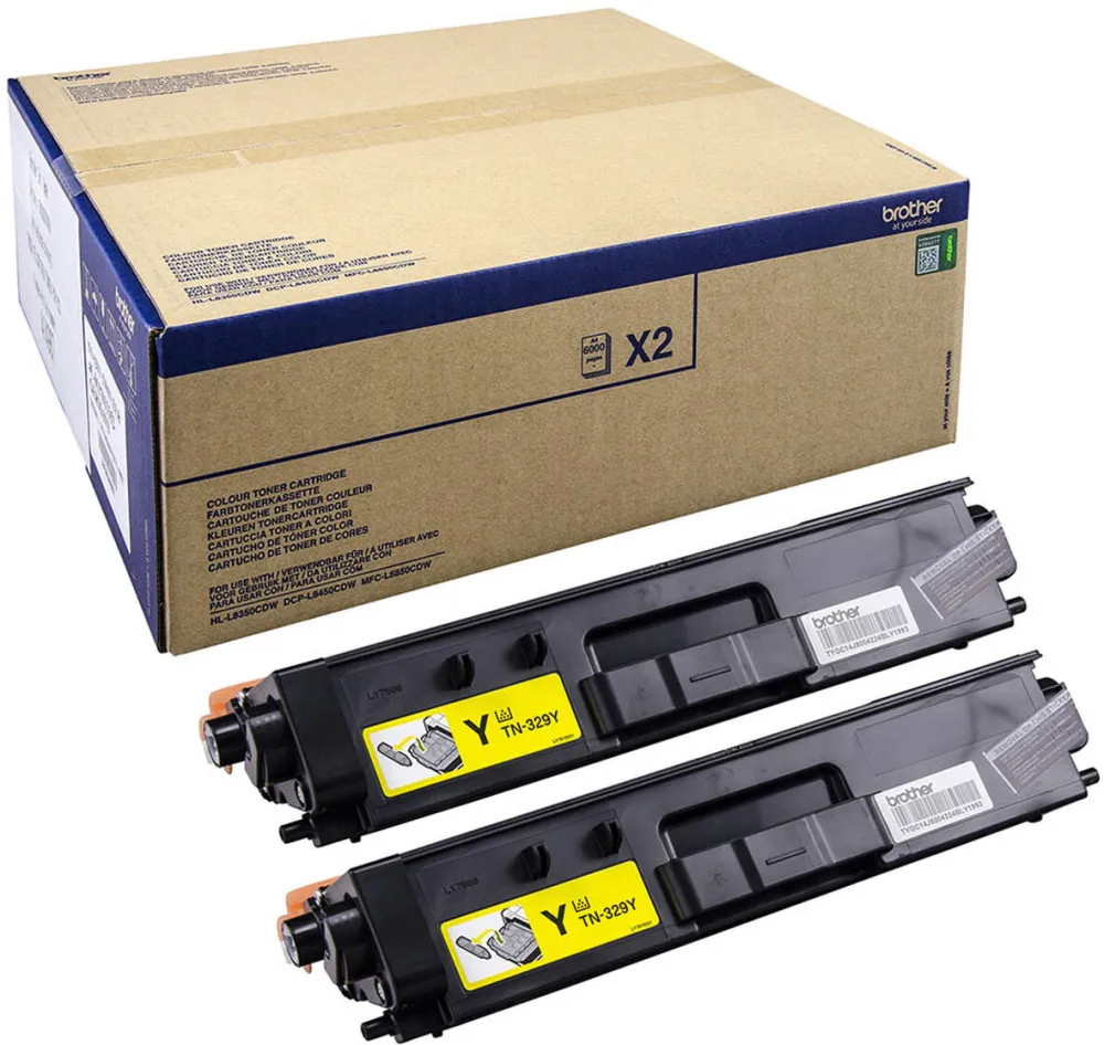 Toner imprimanta Brother Toner TN-329YTWIN Yellow
