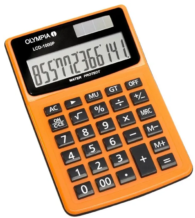OLYMPIA Calculator LCD-1000P orange