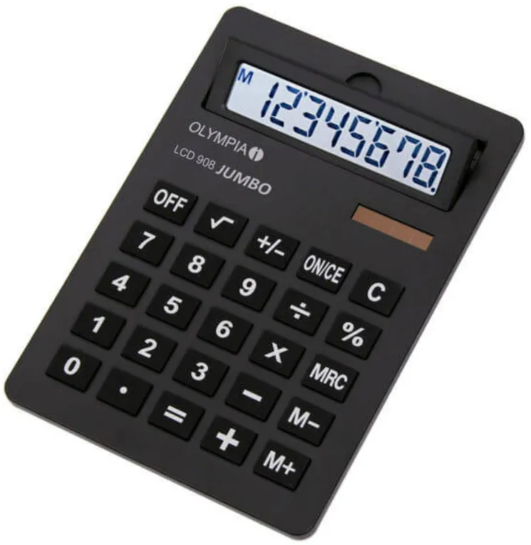 OLYMPIA Calculator LCD-908 Jumbo negru