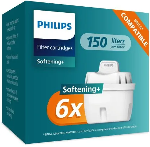 Philips Softening+ Water Filter Catridges 6pcs