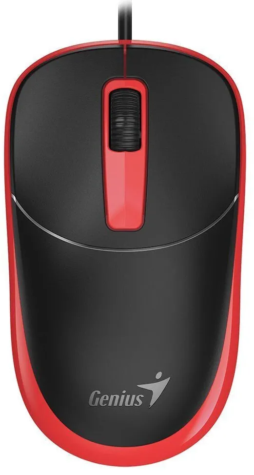 Mouse Genius "DX-123, PC sau NB, cu fir, USB, optic, rosu, "Wired Mouse