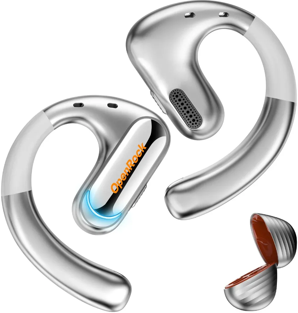 Casti wireless TWS OneOdio OpenRock-Pro Bluetooth 5.2 argintiu