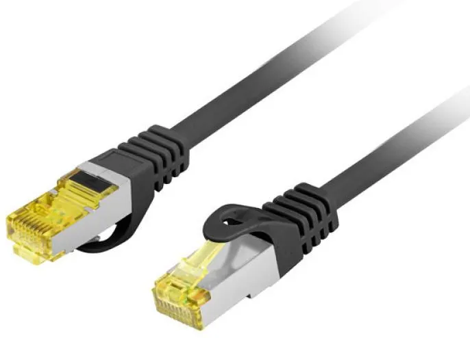 Patchcord cat.6a S/FTP LSZH CU 0.5m fluke passed black