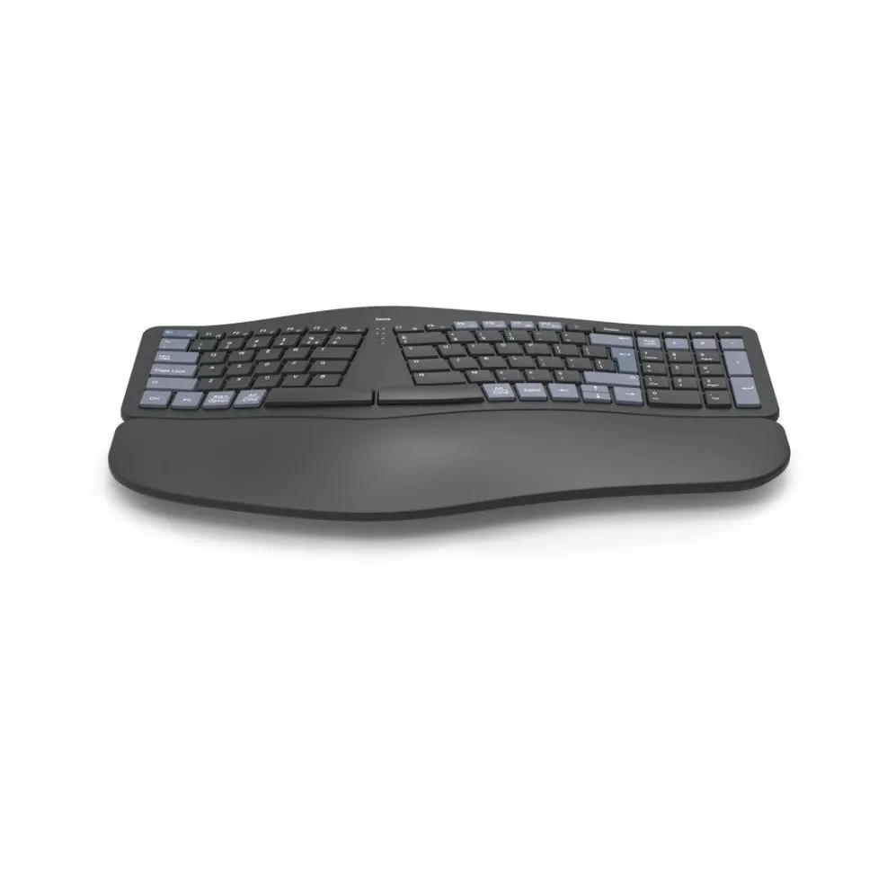 Tastatura ergonomica wireless HAMA WK900 Bluetooth iluminata negru