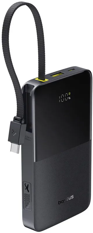 Acumulator extern Baseus EnerFill FC51 Bipow2 Pro, Digital Display, 10.000 mAh, 22.5W, USB-C, USB-A, Negru