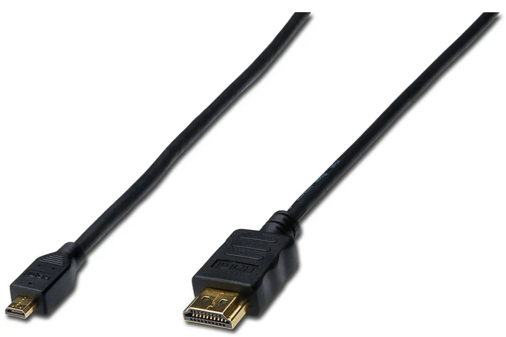 Cablu micro HDMI la HDMI Digitus AK-330115-010-S High Speed cu Ethernet 1 m negru