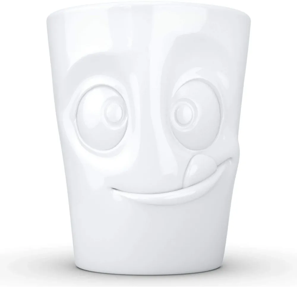 Cana cu toarta portelan FIFTYEIGHT Lecker T018601 350 ml alb