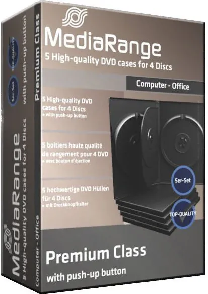 MediaRange DVD Leerbox 4er DVD Box 5 Stück