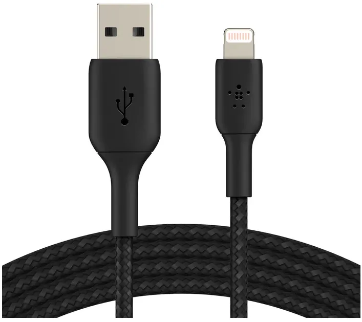 Cablu USB la Lightning Belkin CAA002bt1MBK MFi 1 m negru