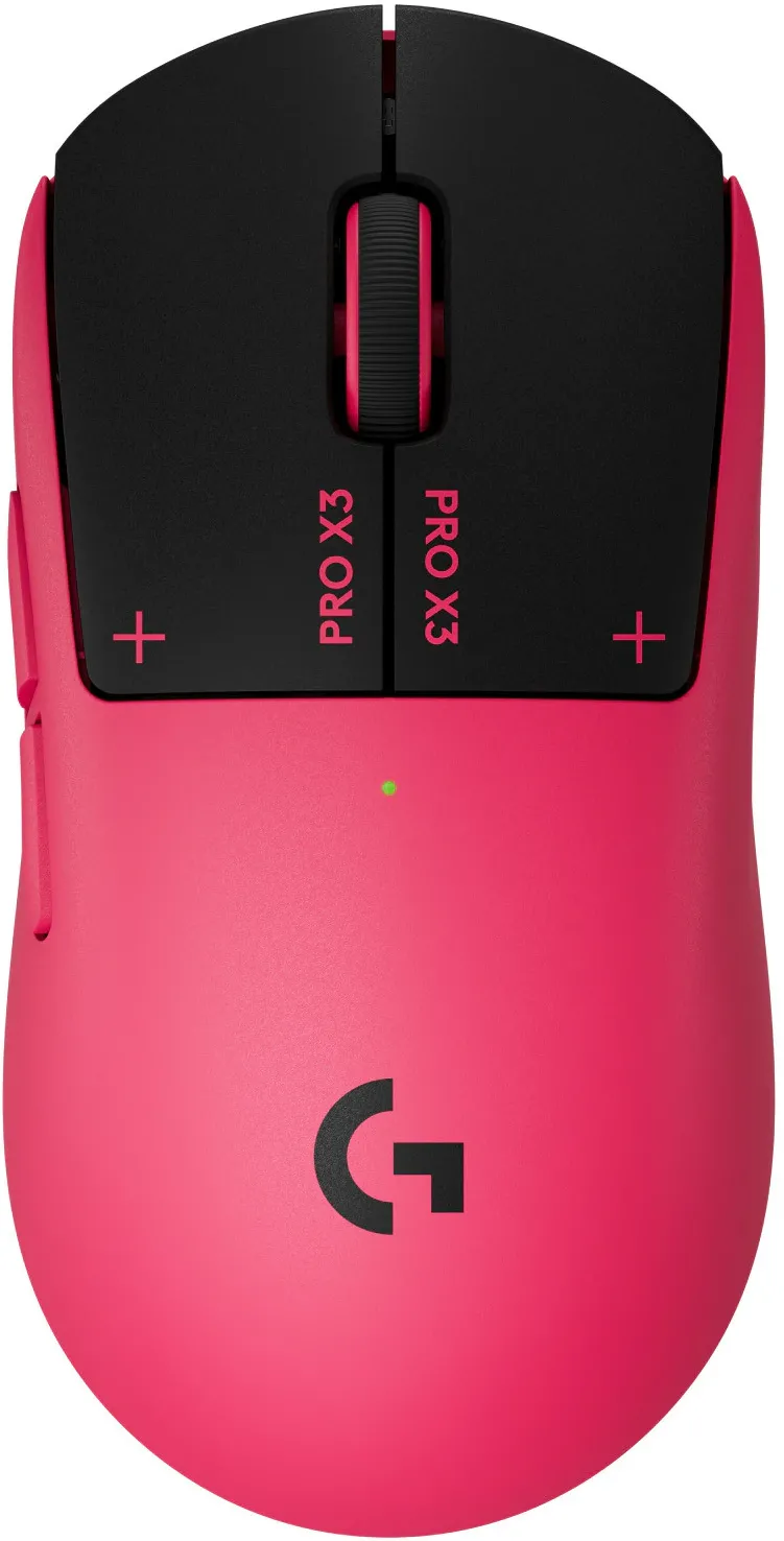 Mouse gaming wireless Logitech PRO X3 Superstrike, 48000 DPI, Magenta