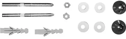 Set fixare pisoar Duravit 0067131000 M8/110 otel cu capace crom