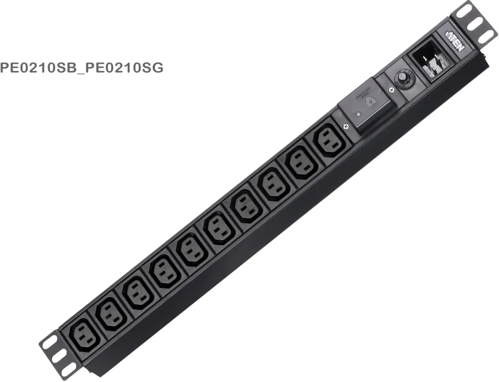 Basic 1U PDU with surge protection 16A
