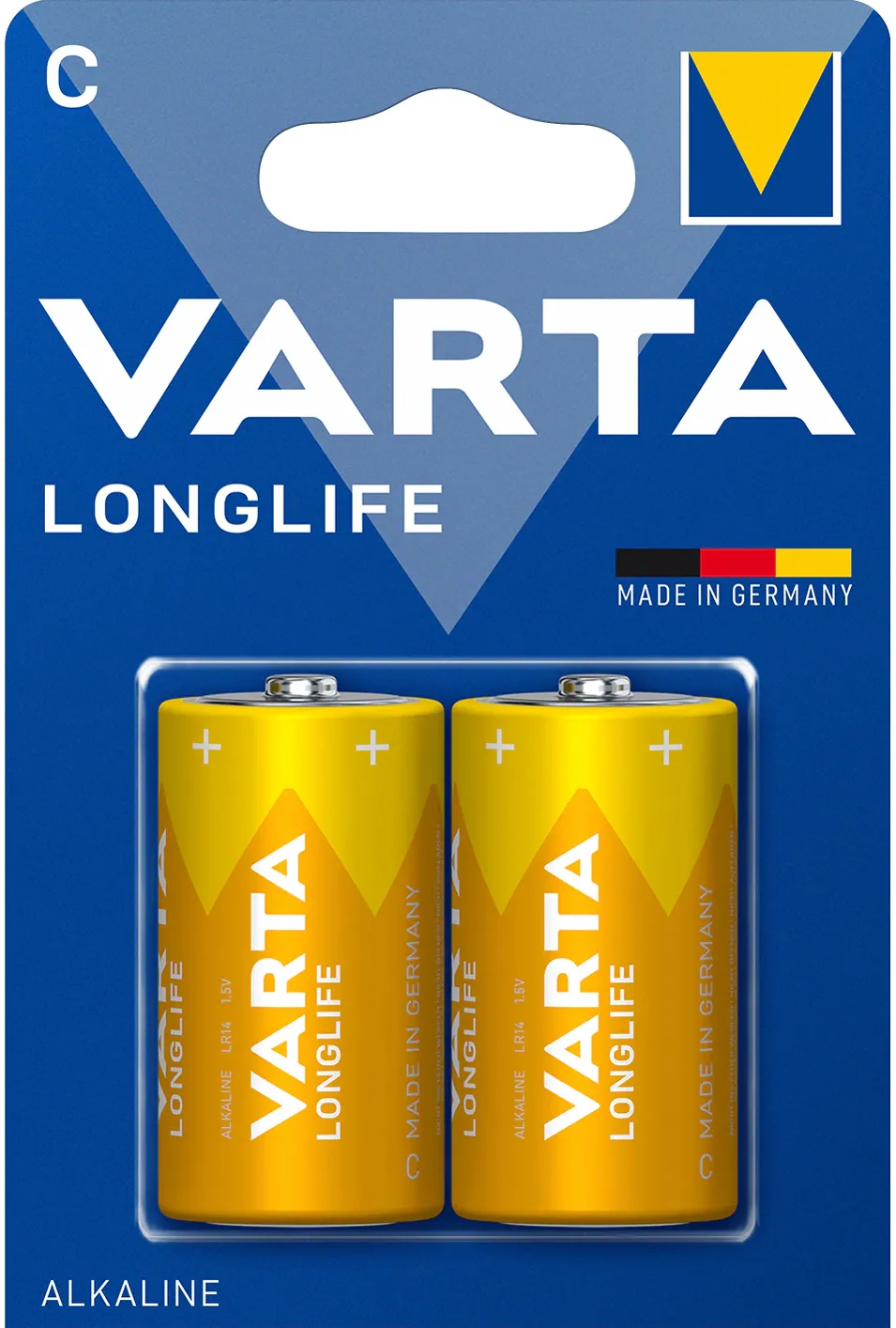 Alkaline battery R14(typeC) longlife 2 pieces