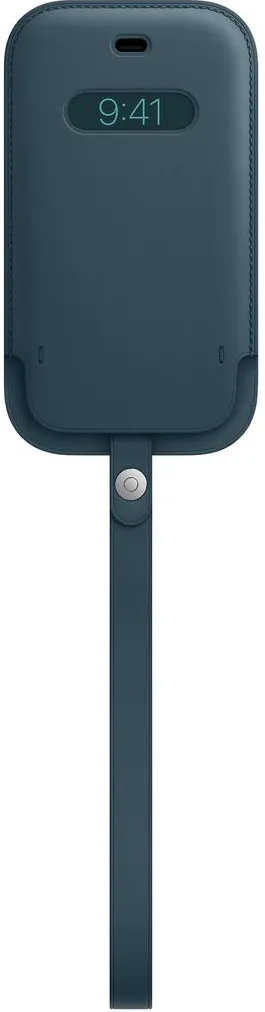 Husa Apple Leather Sleeve MagSafe MHYD3ZM/A pentru iPhone 12 / 12 Pro Baltic Blue