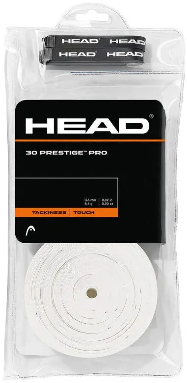 Band grip racheta tenis, HEAD, pachet 30 bucati, alb