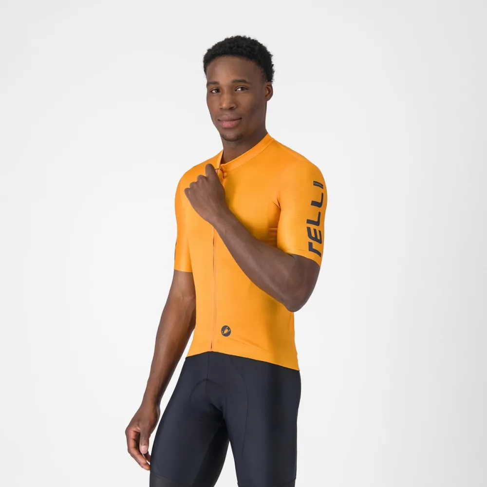 Castelli - tricou ciclism maneca scurta - Entrata Apex Jersey - portocaliu/albastru - M