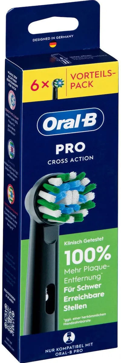 Set 6 capete periuta ORAL-B Pro CrossAction negru