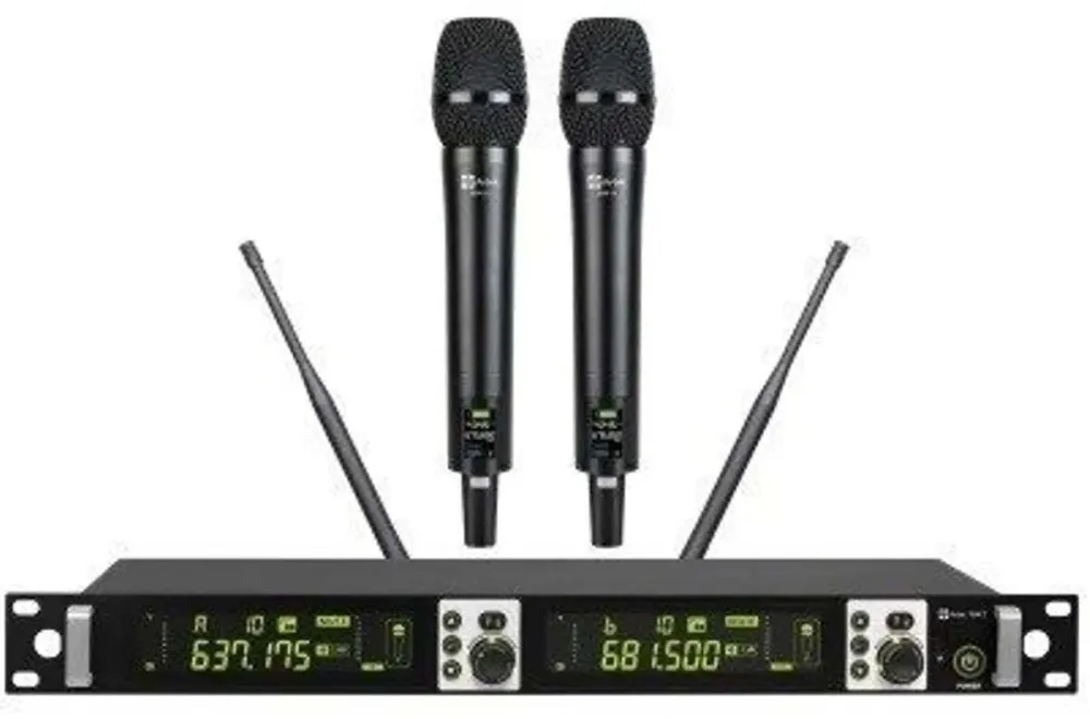 Set 2 microfoane wireless de mana Avtek WM 2H SET