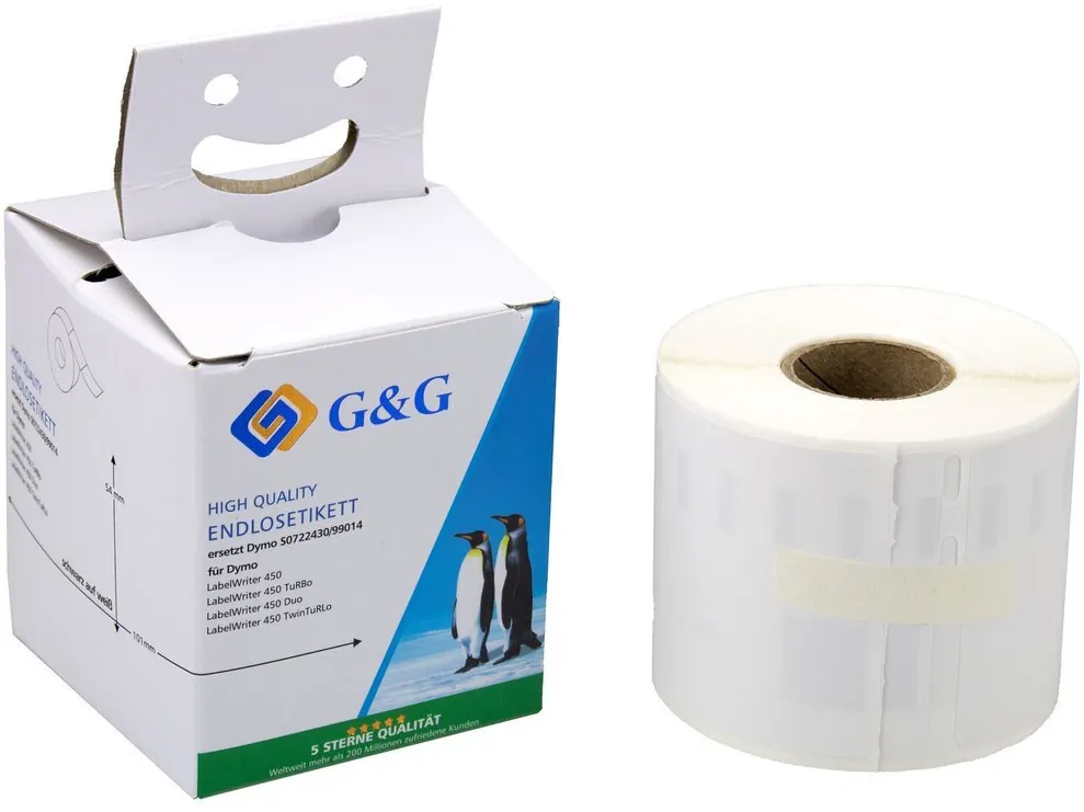 Etichete autoadezive G&G compatibil DYMO 99014 S0722430 220 buc 54 x 101 mm