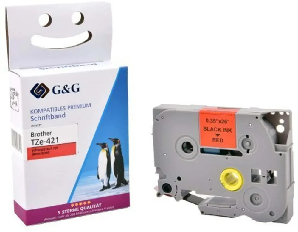 Banda etichete G&G compatibil Brother TZe-421 9 mm