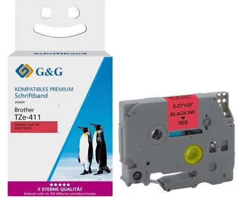 Banda etichete G&G compatibil Brother TZe-411