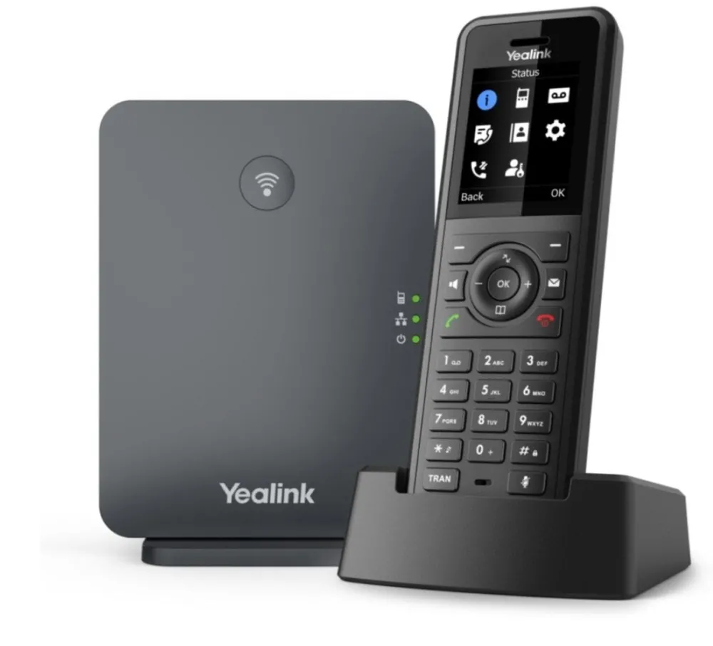 Telefon DECT Yealink W77P cu baza W70B si receptor W57R negru