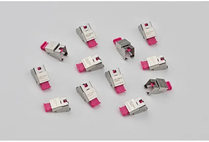 Sistem blocare cablu LAN SmartKeeper NC13P1PK roz 12 buc