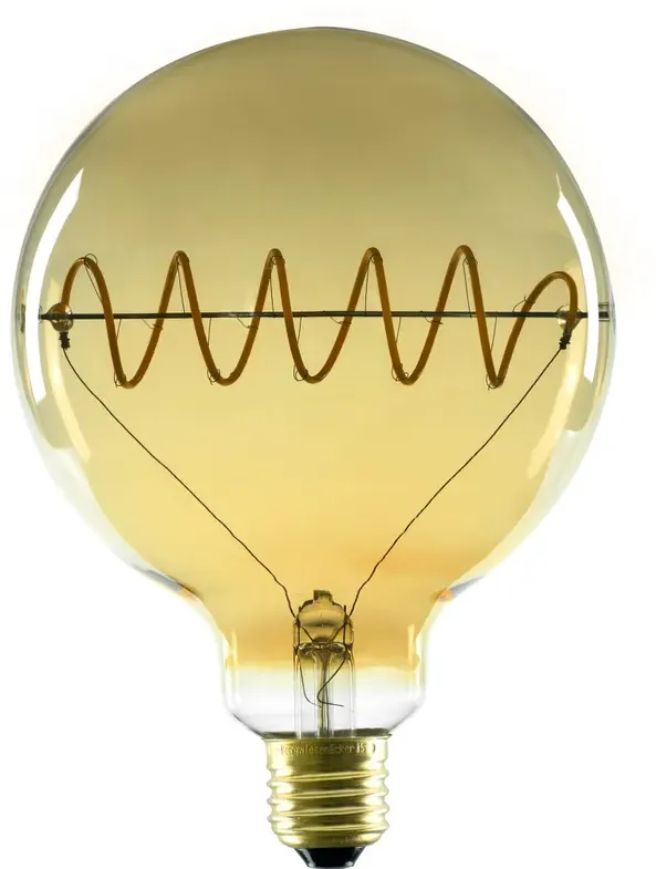 Segula LED Bridge Globe 125 Curved Plus gold E27 6,5W 1900K