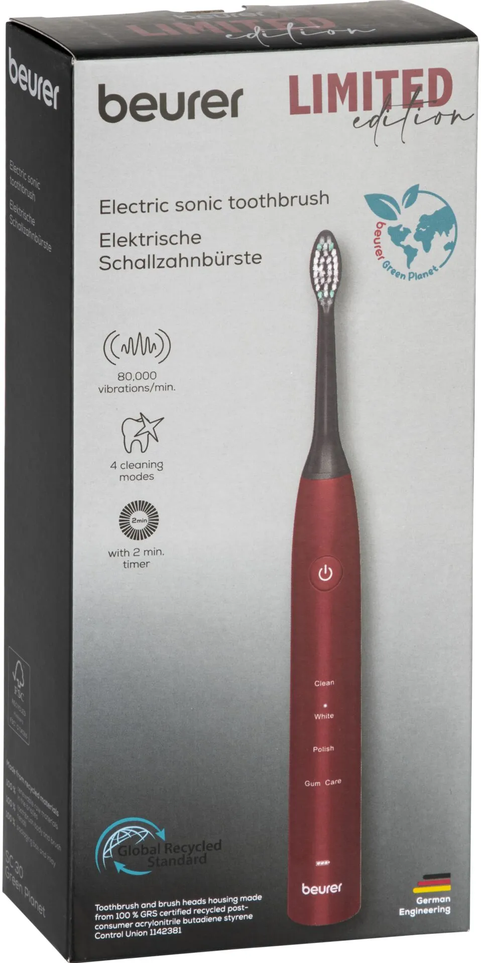 Beurer SC 30 Limited Edition Schallzahnbürste Green Planet