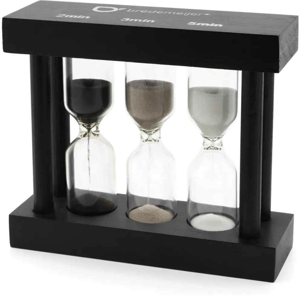 Bredemeijer Tea Timer 3fold black 2/3/5 Minutes 195005
