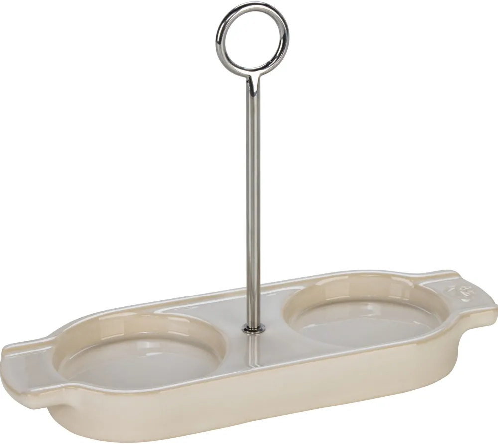 Peugeot Linea Ceramic Tray for Mills, ecru 18 cm