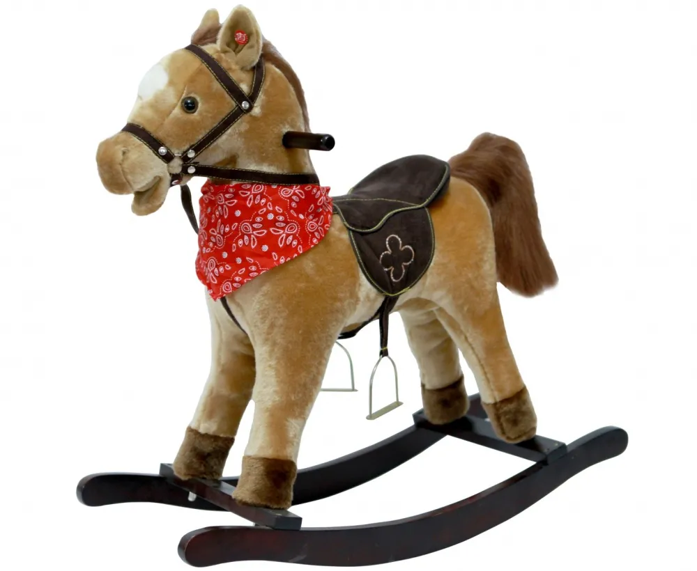 Horse on runners brown