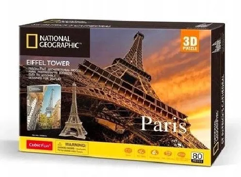 Puzzle 3D National Geographic Paris Turnul Eiffel 80 piese