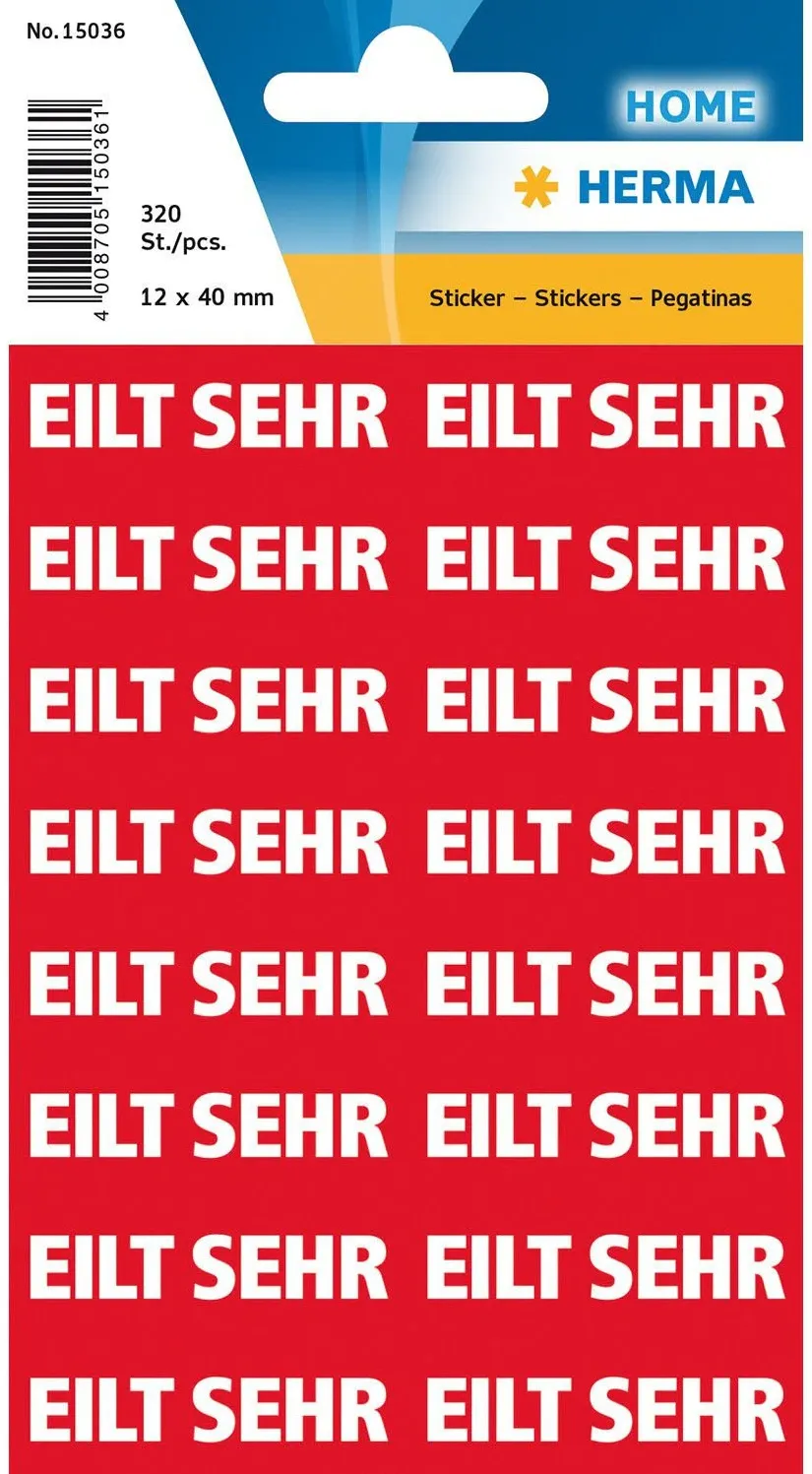 HERMA Textetiketten "eilt sehr"