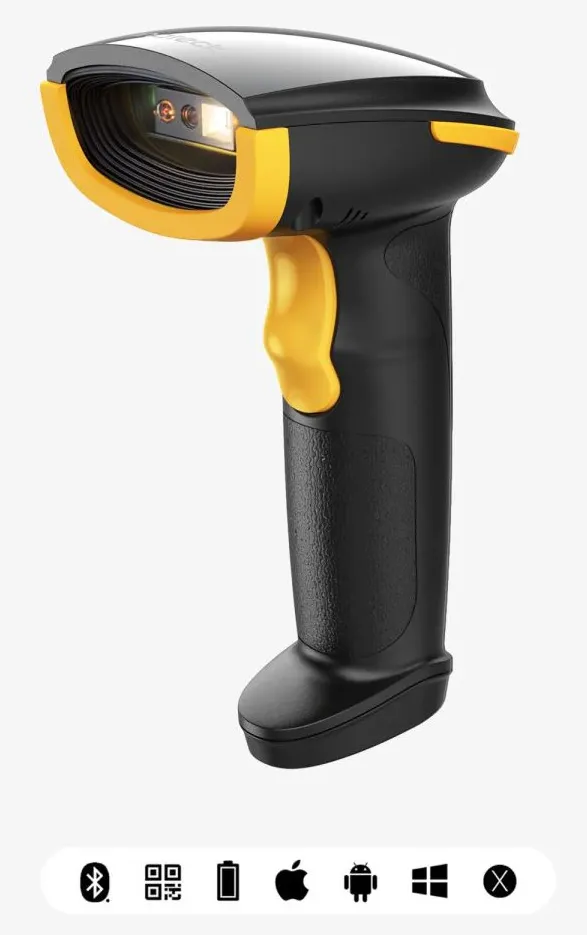 inateck BCST-23 1D/2D QR Barcode Scanner, 3-in-1, kabellos B