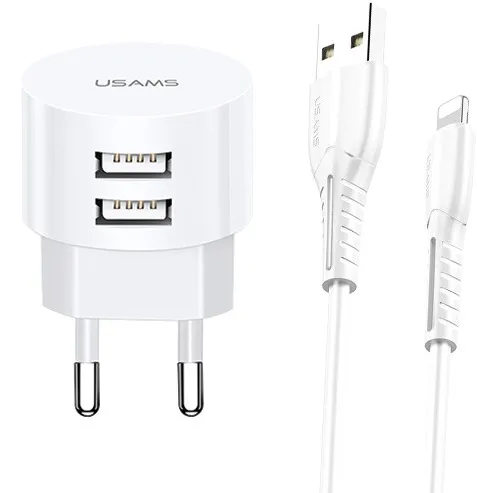 Charger T20 2xUSB 2,1A Lightning