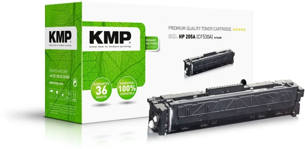 Toner imprimanta KMP Toner HP CF530A black 1.100 S. H-T247B remanu extern retail
