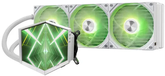 Racire cu lichid TRYX STAGE ARGB 360 AiO, display dual IPS, 360 mm, alb