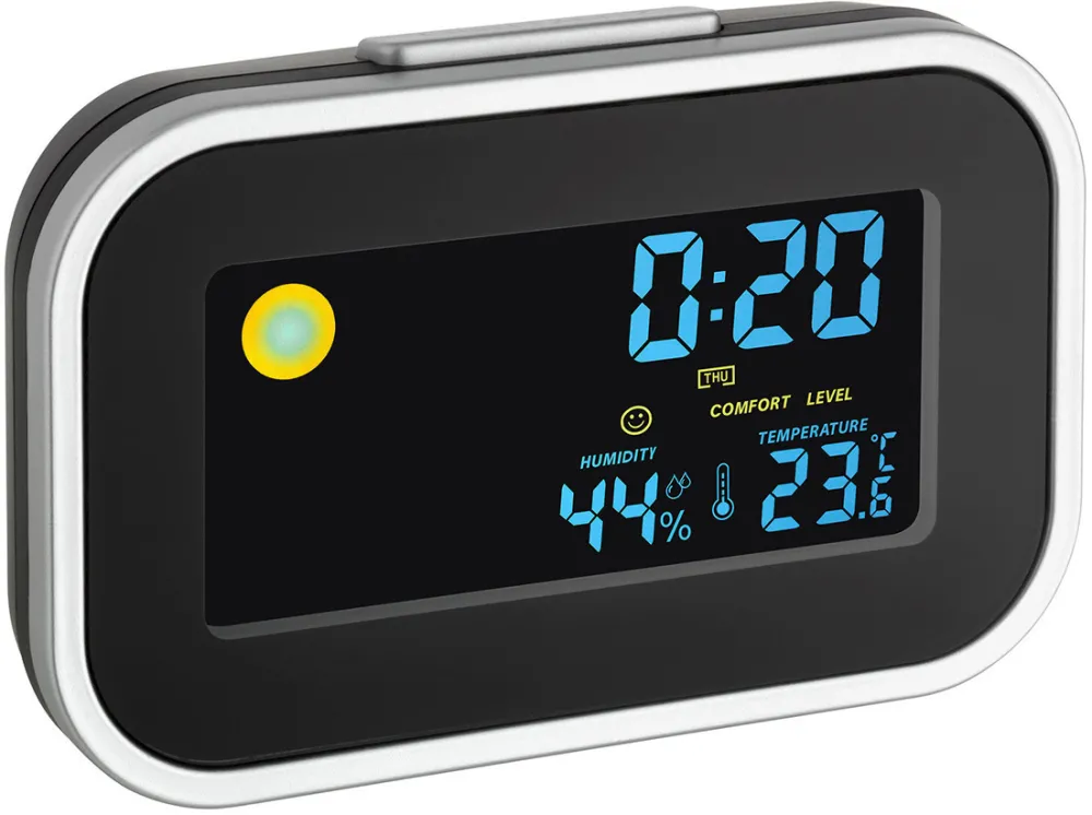 Ceas desteptator digital TFA 60.2015 cu climat interior negru