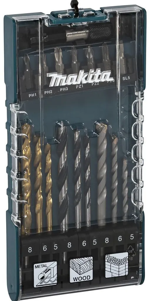 Set burghie si biti Makita D-74887 17 piese